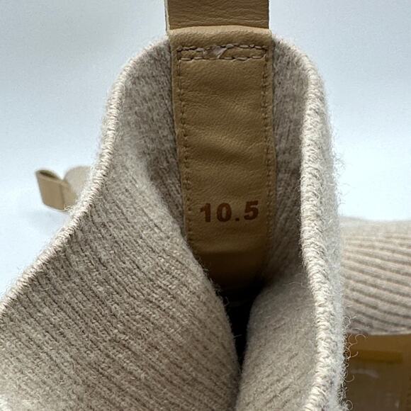EVERLANE The Glove Boots in Oatmeal Wool Knit Cream Sz 10.5 - Picture 9 of 9